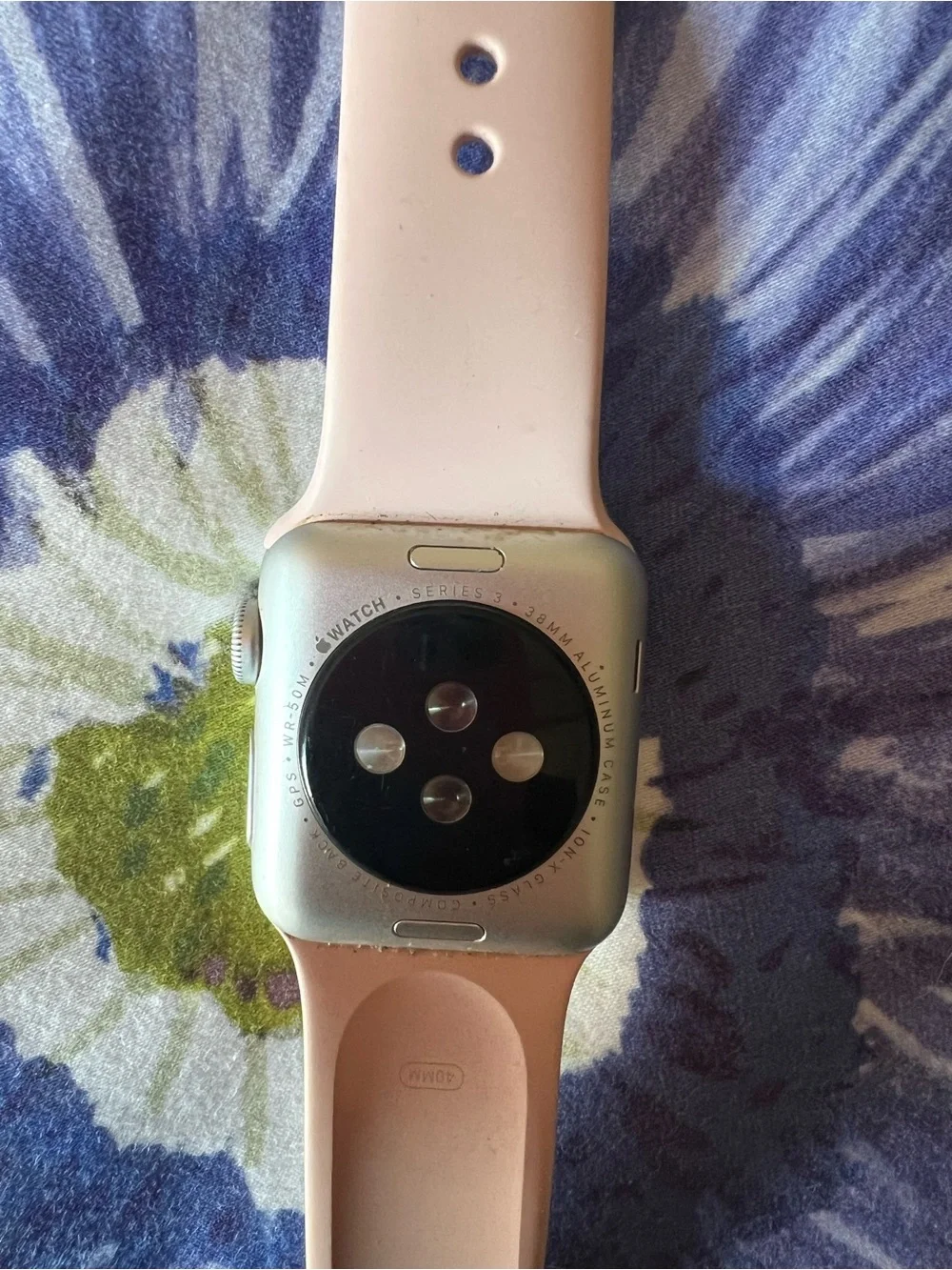 Smartwatch with Pink Silicone Band